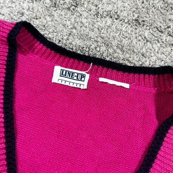 Vintage 90s Line Up Golf Striped Knit Womens Sweater Vest - Picture 4 of 7
